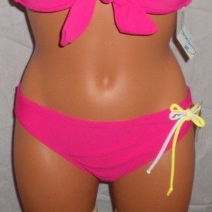 California Waves Pink Bikini Bottom S